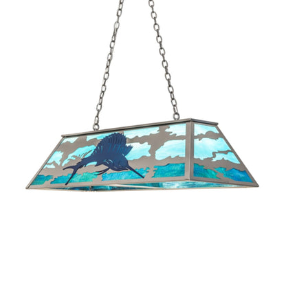 Meyda Tiffany 6 Light 48" Wide Linear Pendant