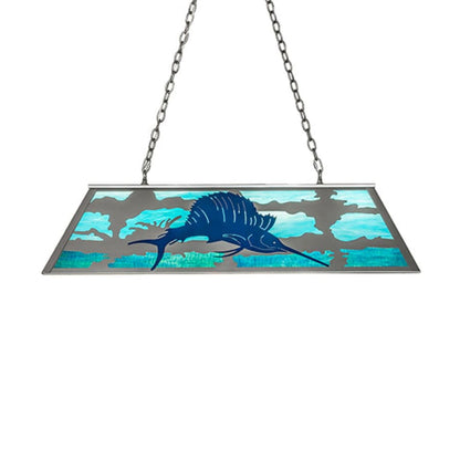 Meyda Tiffany 6 Light 48" Wide Linear Pendant