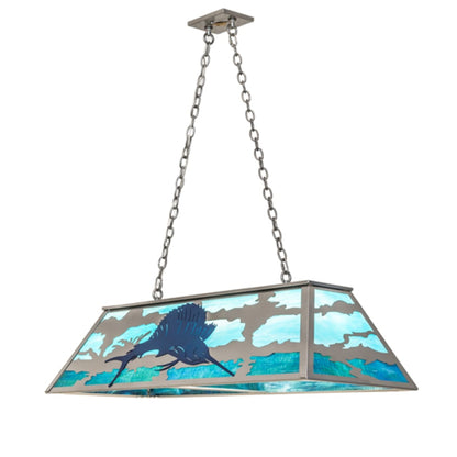 Meyda Tiffany 6 Light 48" Wide Linear Pendant