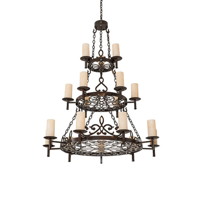 Meyda Tiffany Newcastle 18 Light 48" Wide Ring Chandelier