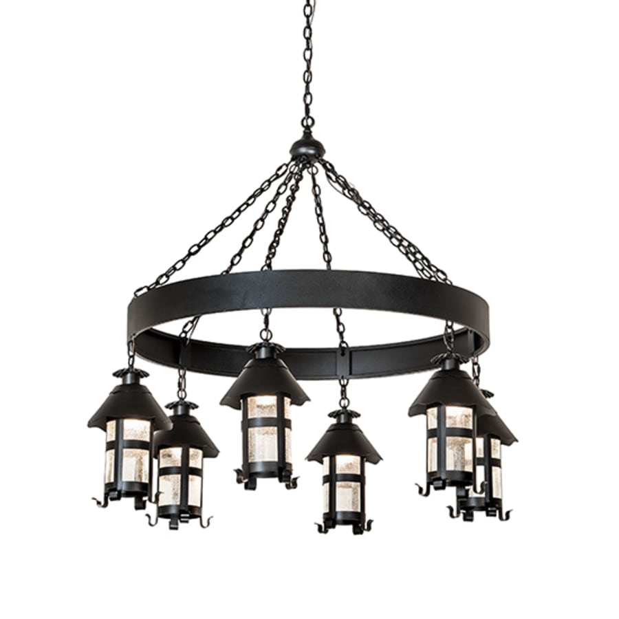 Meyda Tiffany Rutland 6 Light 50" Wide Lantern Chandelier