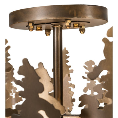 Meyda Tiffany Tall Pines 6 Light 48" Wide Semi-Flush Ceiling Fixture