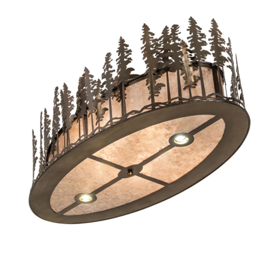 Meyda Tiffany Tall Pines 6 Light 48" Wide Semi-Flush Ceiling Fixture