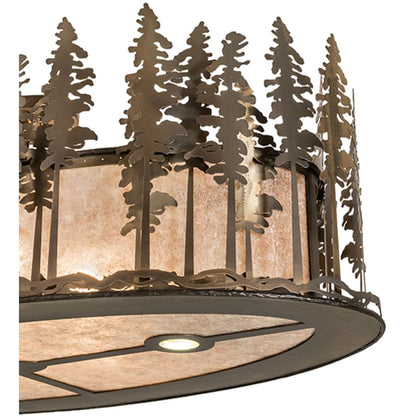 Meyda Tiffany Tall Pines 6 Light 48" Wide Semi-Flush Ceiling Fixture