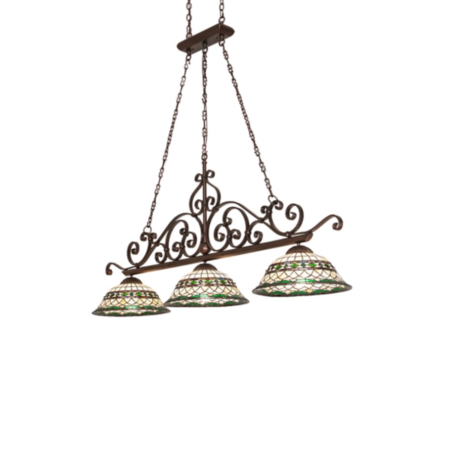 Meyda Tiffany 3 Light 67" Wide Linear Pendant