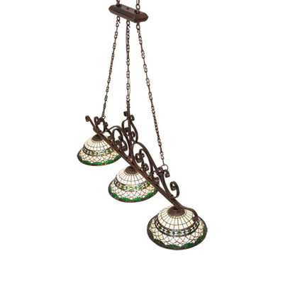 Meyda Tiffany 3 Light 67" Wide Linear Pendant