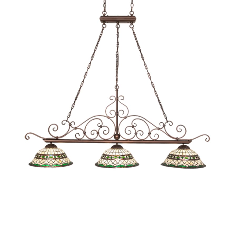 Meyda Tiffany 3 Light 67" Wide Linear Pendant