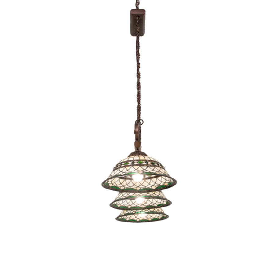 Meyda Tiffany 3 Light 67" Wide Linear Pendant