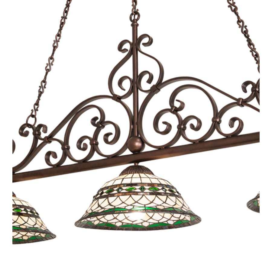 Meyda Tiffany 3 Light 67" Wide Linear Pendant