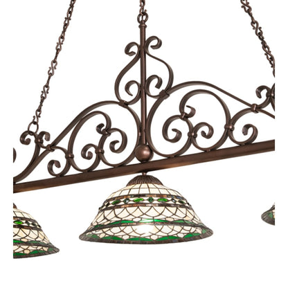 Meyda Tiffany 3 Light 67" Wide Linear Pendant
