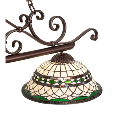 Meyda Tiffany 3 Light 67" Wide Linear Pendant