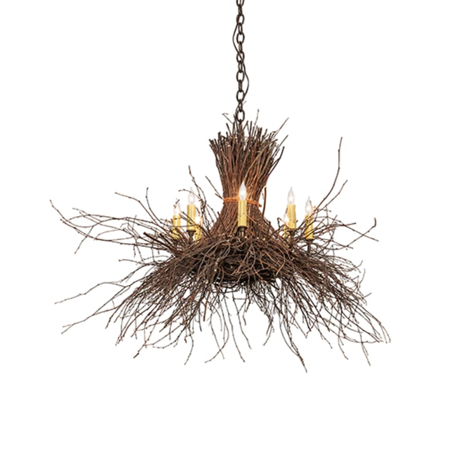 Meyda Tiffany Twigs 8 Light 36" Wide Candle Style Chandelier