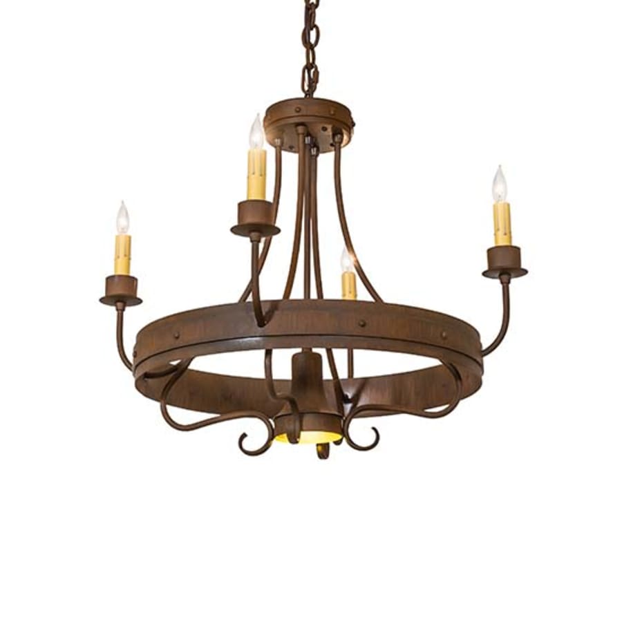 Meyda Tiffany Franciscan 4 Light 25" Wide Taper Candle Style Chandelier
