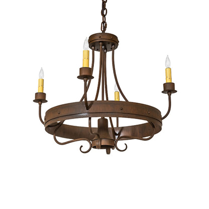 Meyda Tiffany Franciscan 4 Light 25" Wide Taper Candle Style Chandelier
