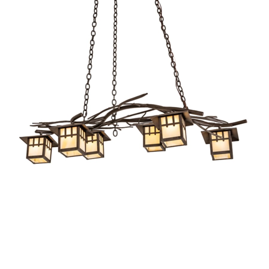 Meyda Tiffany Long Winter Solstice 6 Light 51" Wide Linear Chandelier