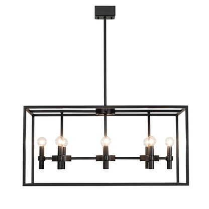 Meyda Tiffany 8 Light 32" Wide Linear Pendant