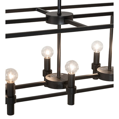 Meyda Tiffany 8 Light 32" Wide Linear Pendant