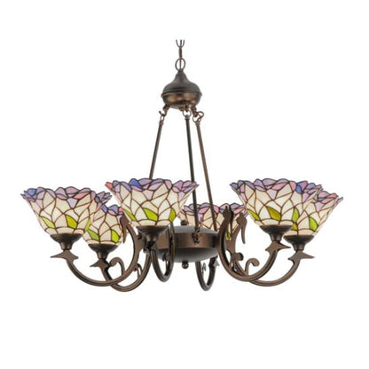 Meyda Tiffany Daffodil Bell 6 Light 33" Wide Chandelier