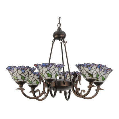 Meyda Tiffany Daffodil Bell 6 Light 33" Wide Chandelier