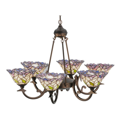 Meyda Tiffany Daffodil Bell 6 Light 33" Wide Chandelier