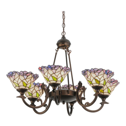 Meyda Tiffany Daffodil Bell 6 Light 33" Wide Chandelier