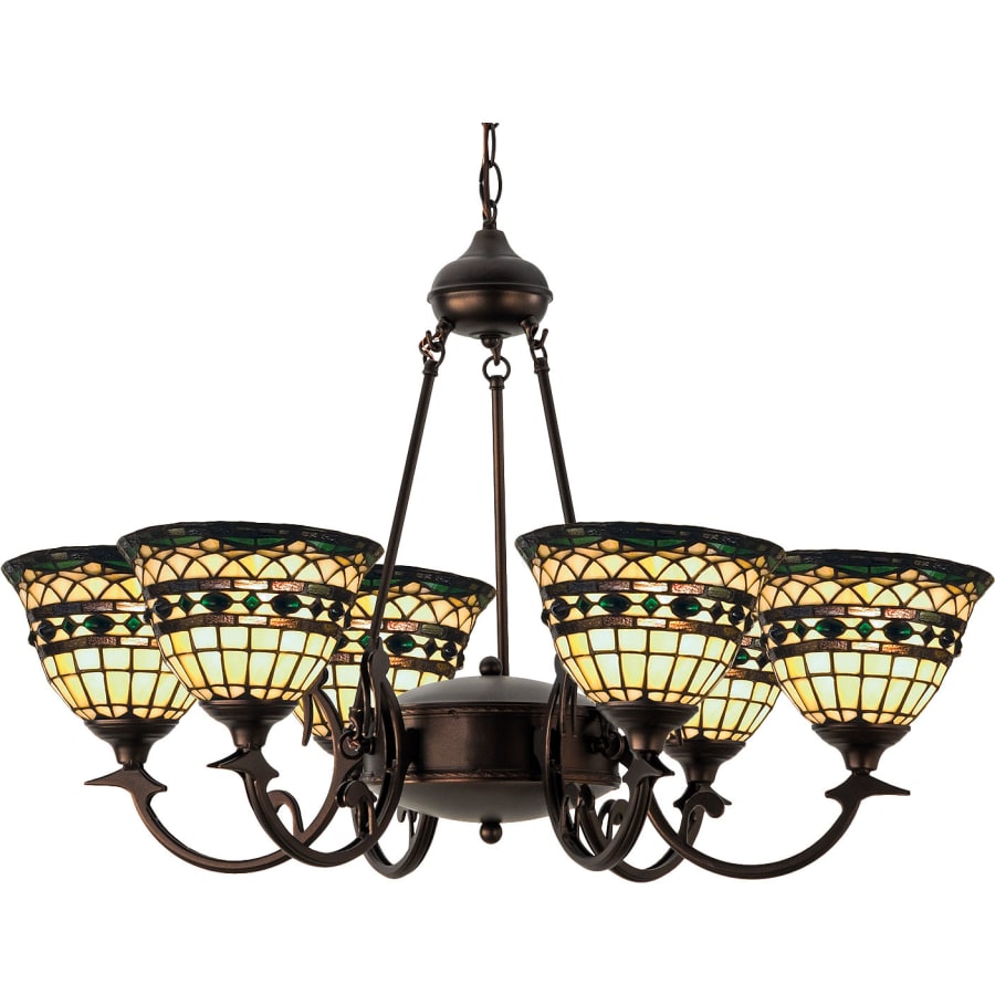 Meyda Tiffany Tiffany Roman 6 Light 32" Wide Chandelier with Tiffany Glass Shade