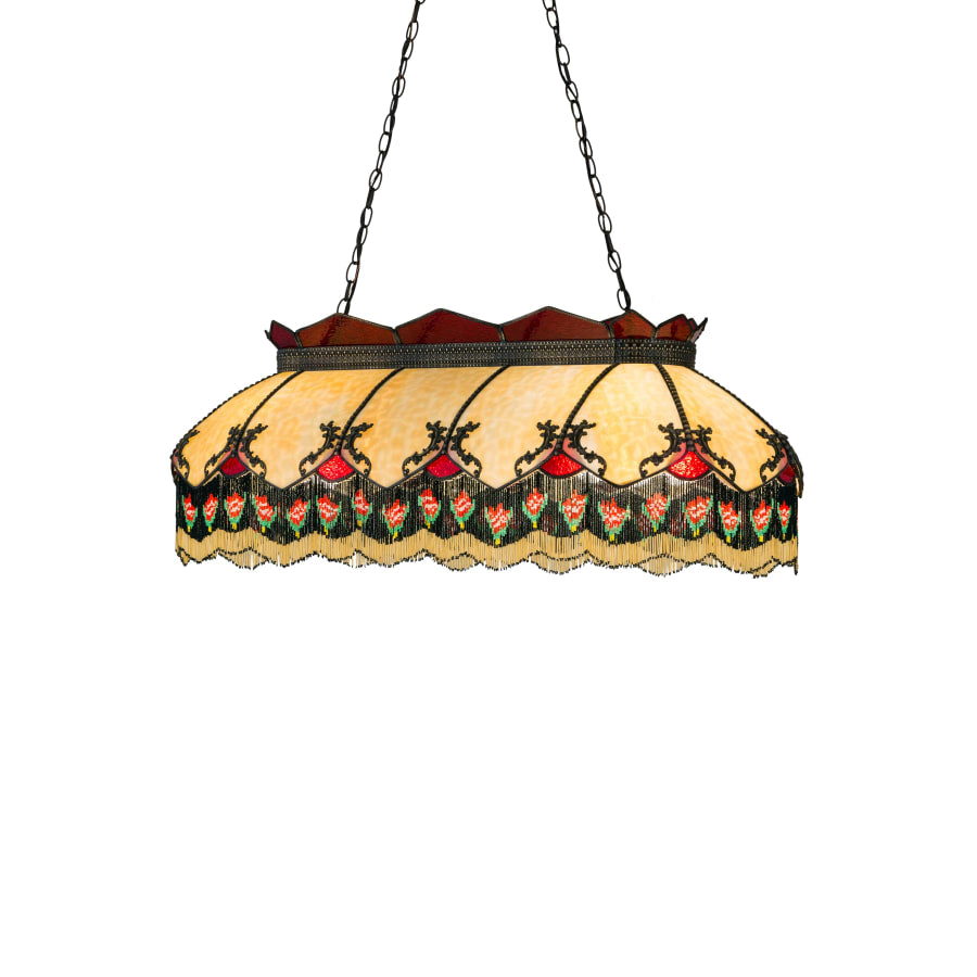 Meyda Tiffany Isabella 6 Light 44" Wide Billiard Chandelier with Multi-colored Glass Shade