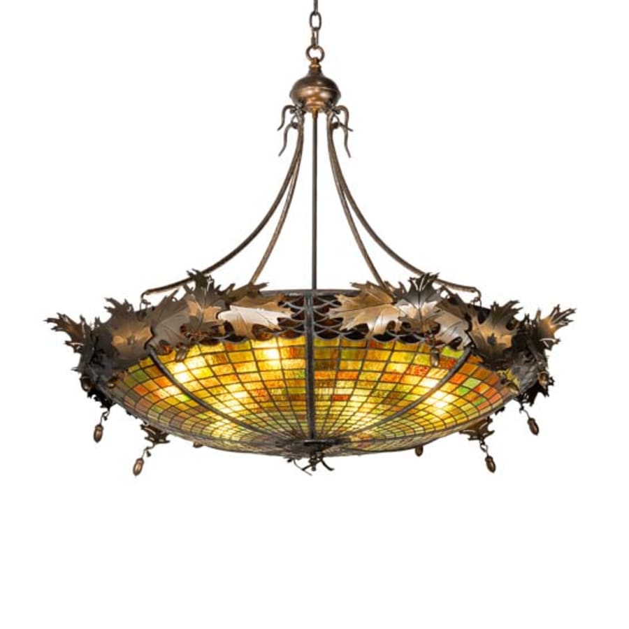 Meyda Tiffany Greenbriar Oak 6 Light 42" Wide Pendant