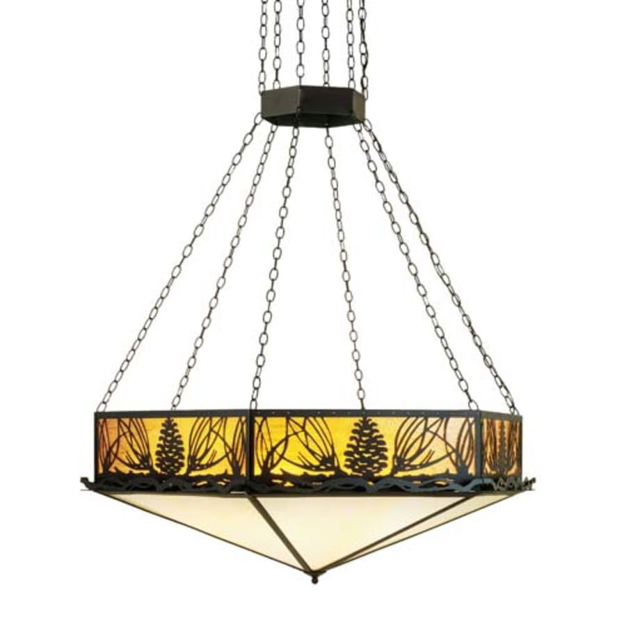 Meyda Tiffany Mountain Pine 6 Light 51" Wide Pendant