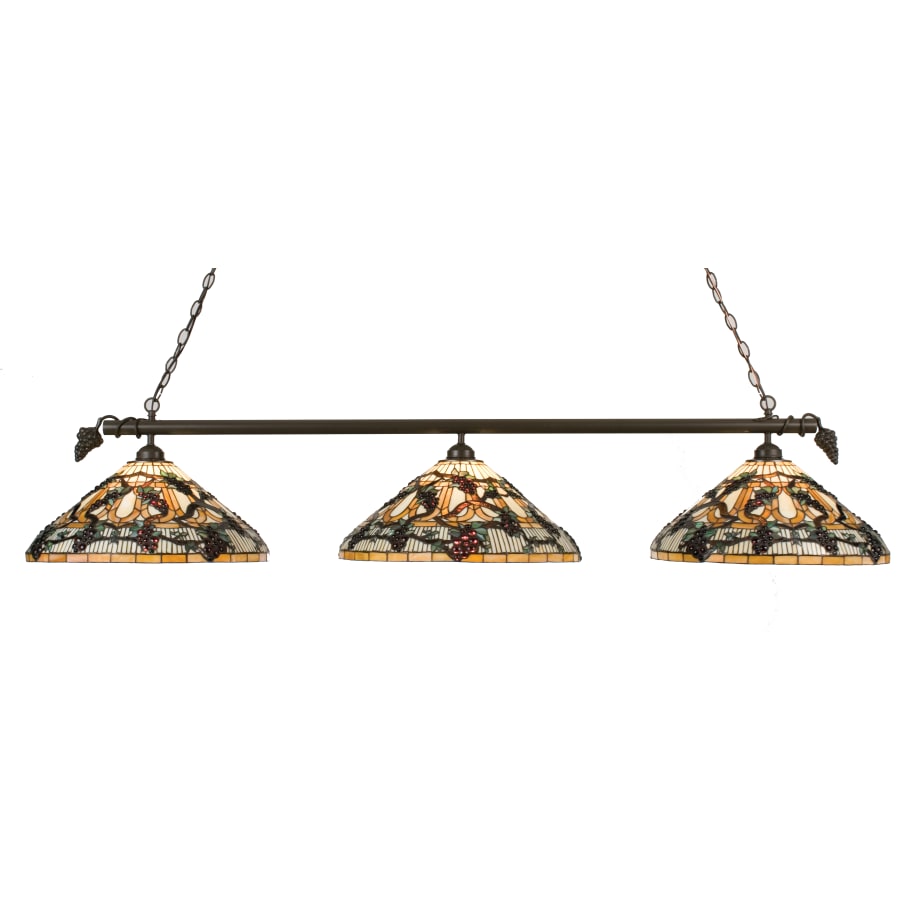 Meyda Tiffany 72.5" L Jeweled Grape 3 Light Island Chandelier