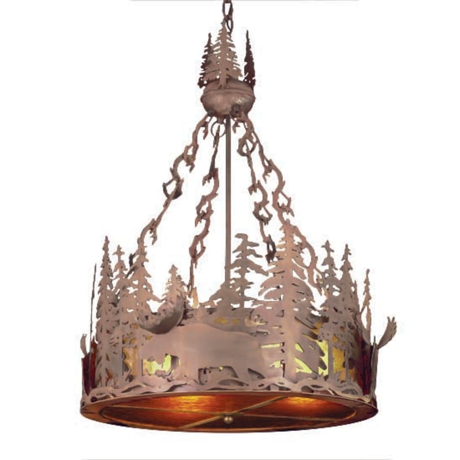Meyda Tiffany Moose at Dusk 12 Light 72" Wide Pendant