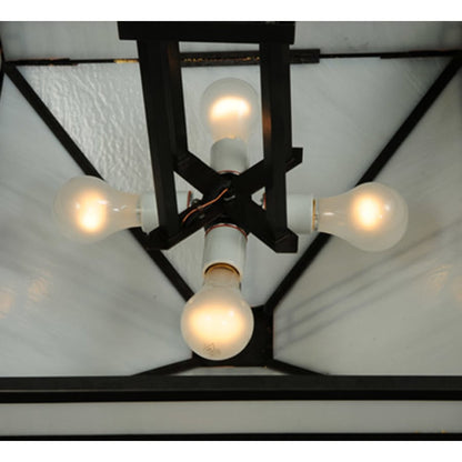 Meyda Tiffany Prairie Loft 4 Light 25" Wide Semi-Flush Ceiling Fixture