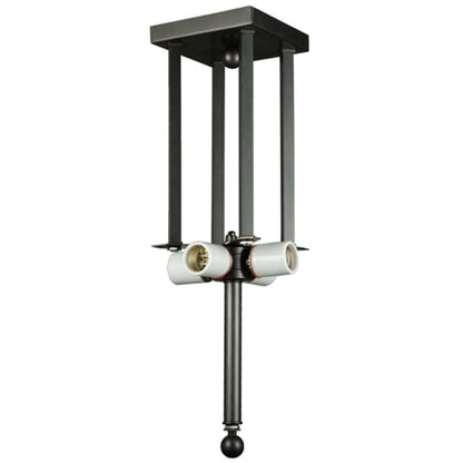 Meyda Tiffany Prairie Loft 4 Light 25" Wide Semi-Flush Ceiling Fixture