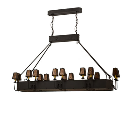 Meyda Tiffany Carpathian 28 Light 82" Wide Linear Chandelier