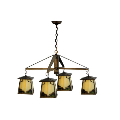 Meyda Tiffany Kirkpatrick 4 Light 38" Wide Chandelier with Tiffany Glass Shade