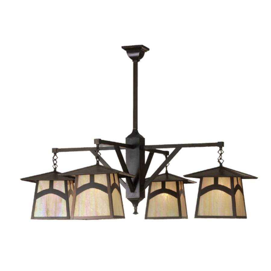 Meyda Tiffany Stillwater Hill Top 4 Light 47" Wide Chandelier