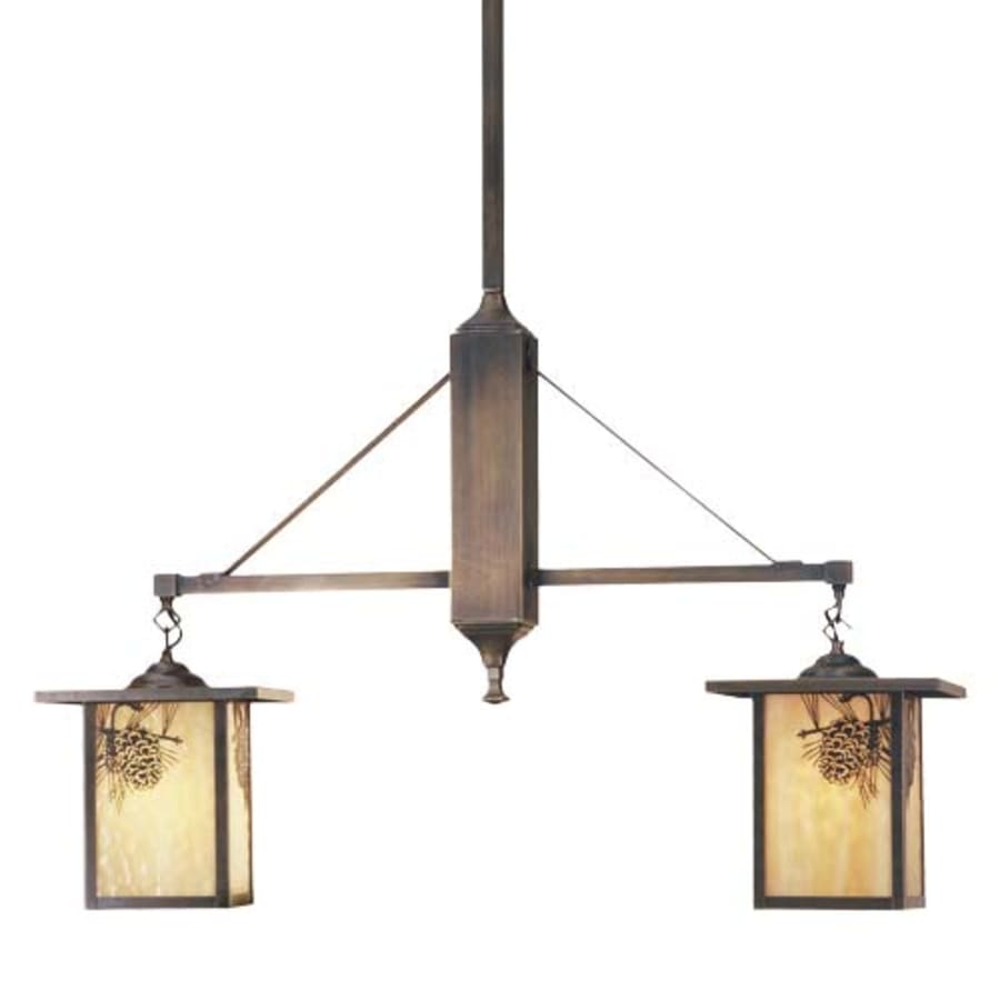 Meyda Tiffany Hyde Park 2 Light 37" Wide Linear Pendant