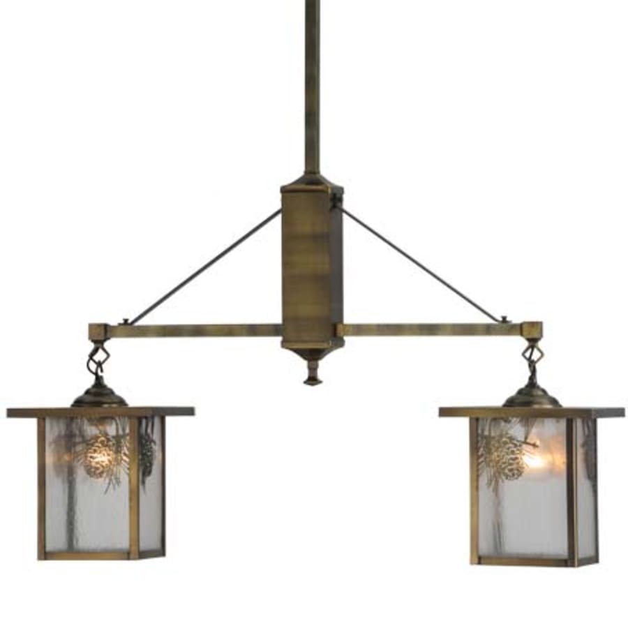 Meyda Tiffany Hyde Park 2 Light 36" Wide Linear Pendant