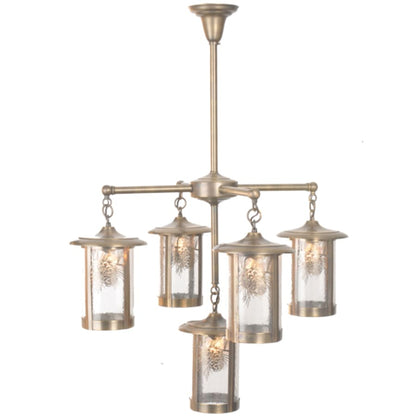 Meyda Tiffany Fulton Winter Pine 5 Light 29" Wide Chandelier