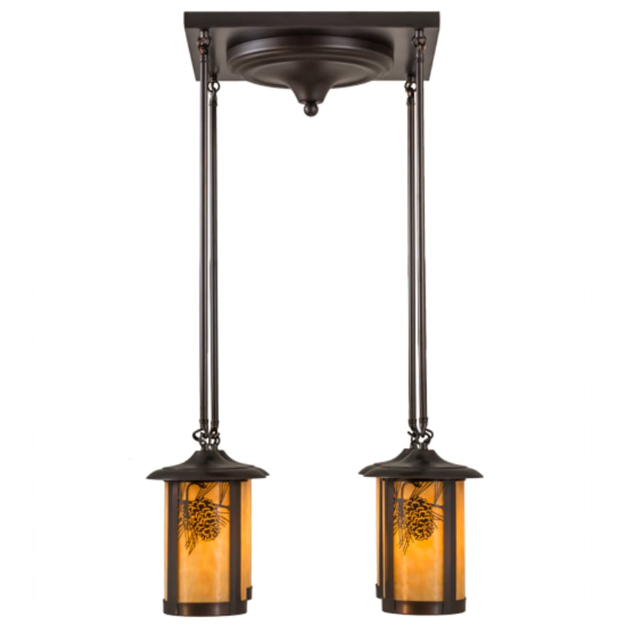 Meyda Tiffany Fulton Winter Pine 4 Light 27" Wide Multi Light Pendant
