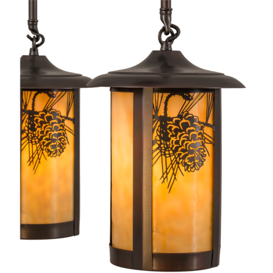 Meyda Tiffany Fulton Winter Pine 4 Light 27" Wide Multi Light Pendant