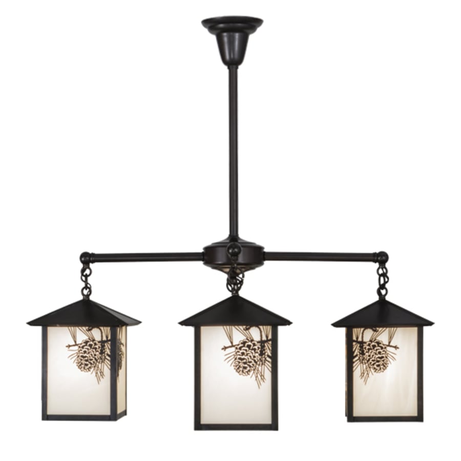 Meyda Tiffany Seneca Winter Pine 4 Light 32" Wide Chandelier