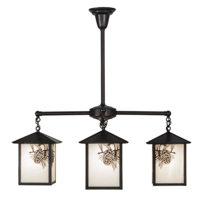 Meyda Tiffany Seneca Winter Pine 4 Light 32" Wide Chandelier