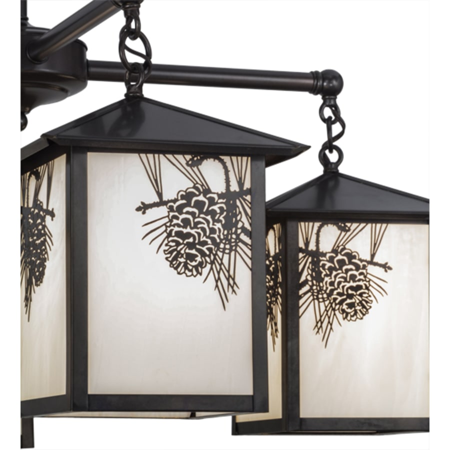 Meyda Tiffany Seneca Winter Pine 4 Light 32" Wide Chandelier