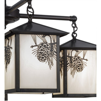 Meyda Tiffany Seneca Winter Pine 4 Light 32" Wide Chandelier