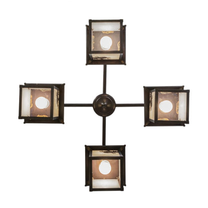 Meyda Tiffany Seneca Winter Pine 4 Light 32" Wide Chandelier