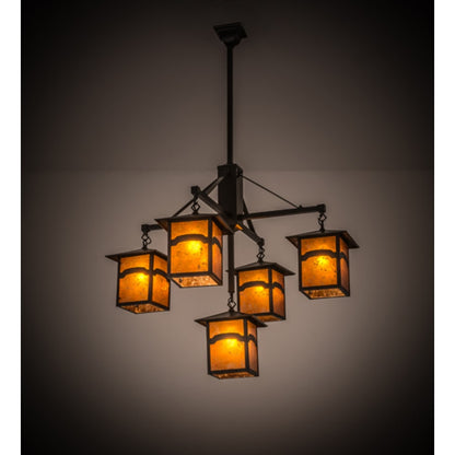 Meyda Tiffany Seneca Mountain View 5 Light 37" Wide Chandelier