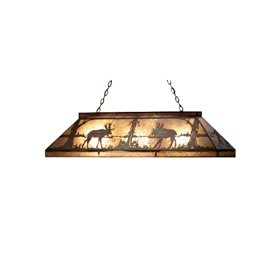 Meyda Tiffany 48" L Moose At Lake Island / Billiard Fixture