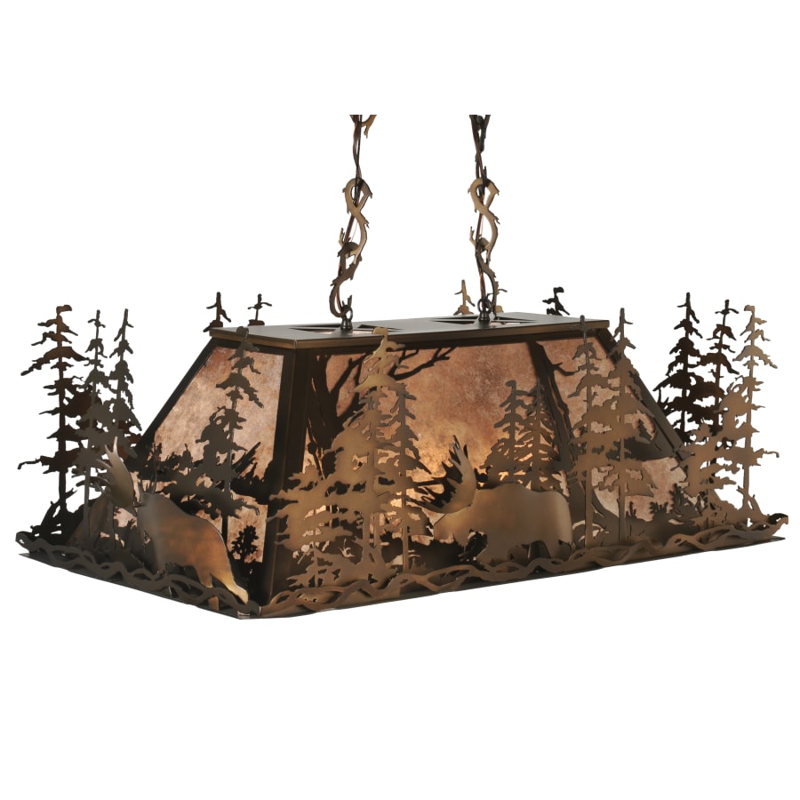 Meyda Tiffany 34" L Moose At Dusk Island / Billiard Fixture