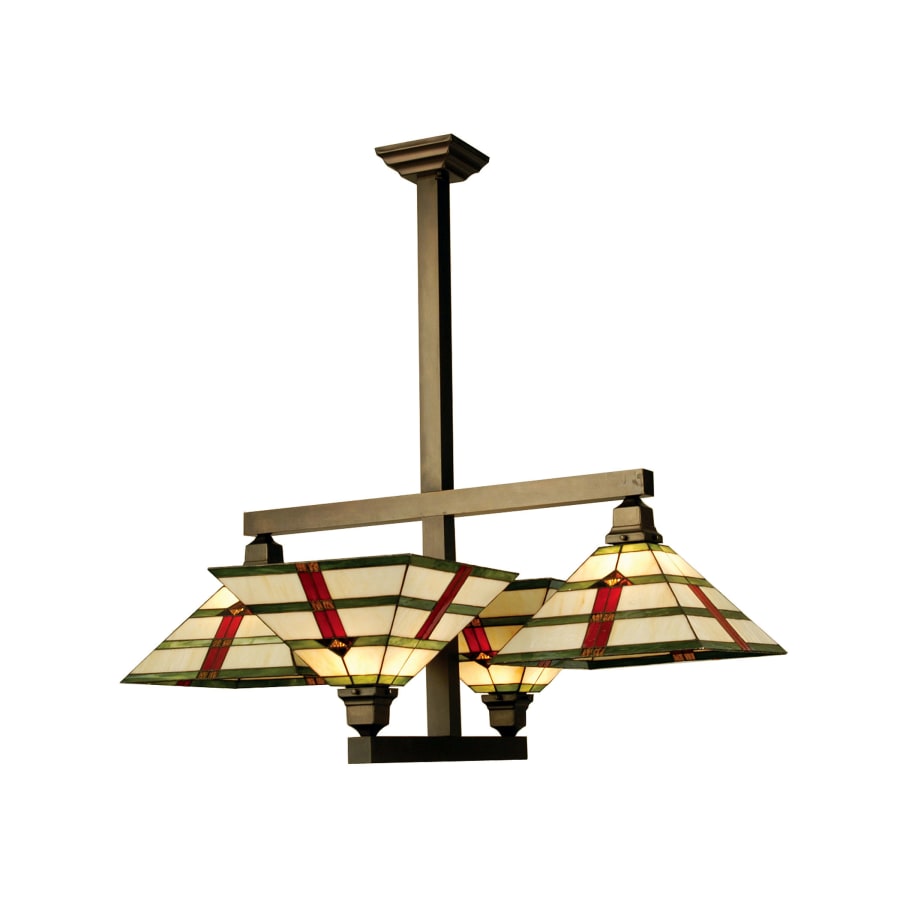 Meyda Tiffany Prairie Arrowhead 4 Light 38" Wide Chandelier with Tiffany Glass Shade